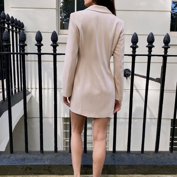 Aritzia Babaton Pelli Blazer Dress Denude Size 4 - Picture 8 of 8